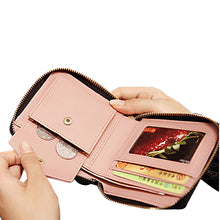 Leather Wallet Women Wallet men Purse Clutch Small Wallet Short Money Bag Purse Card Holder ILML