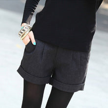 Shorts Femininos Solid Slim Casual Woolen Plus Size Warm Women Shorts ILML