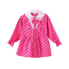 Baby Girls Blouse Little Kids Tops Long Sleeve Polka Dot Shirts 1-4 Years PY2 ILML