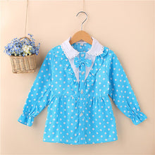 Baby Girls Blouse Little Kids Tops Long Sleeve Polka Dot Shirts 1-4 Years PY2 ILML