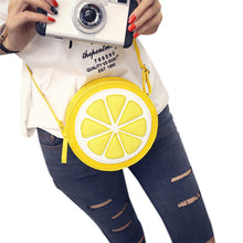 Women bag Casual Round Lemon messenger bags Leather Crossbody Shoulder hbags women famousbolsa feminina ILML