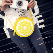 Women bag Casual Round Lemon messenger bags Leather Crossbody Shoulder hbags women famousbolsa feminina ILML