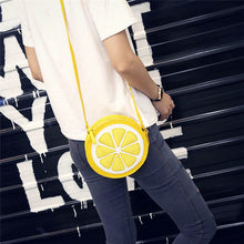 Women bag Casual Round Lemon messenger bags Leather Crossbody Shoulder hbags women famousbolsa feminina ILML