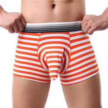striped printing Sexy Mens Underwear Shorts Pouch Breathe Soft Underpants ILML