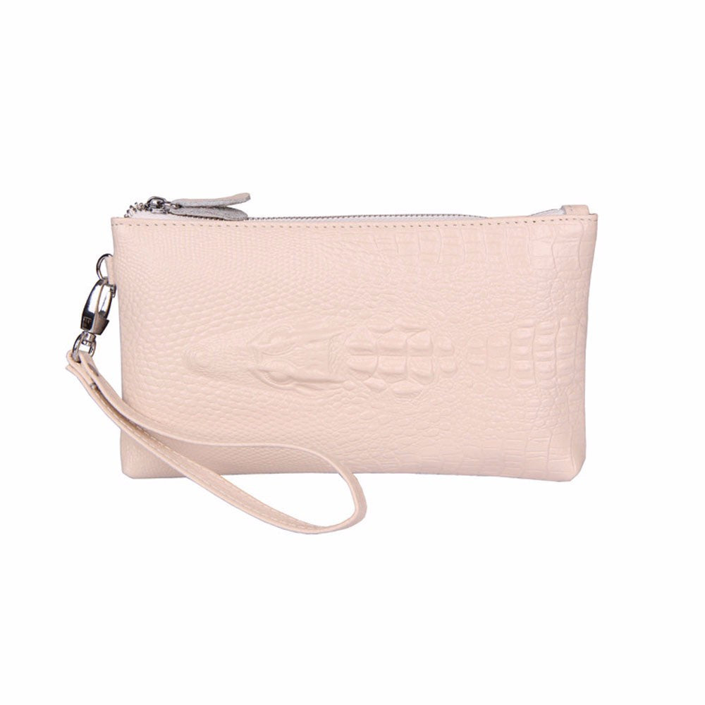 Gofoward Women Crocodile Leather Wallets Purse Wallet Clutch Bag Evening Bag ILML