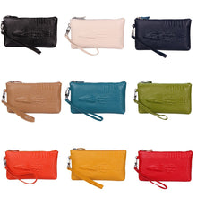 Gofoward Women Crocodile Leather Wallets Purse Wallet Clutch Bag Evening Bag ILML