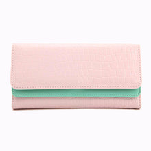 Gofoward Women Long Crocodile Double Flip Fold Wallet Purse ILML