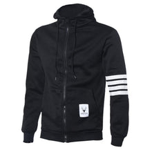 Hoodies Men Warm Hoodies Casual Zipper Hooded Sweatshirts Suit Hoody Jacket Black White  ILML