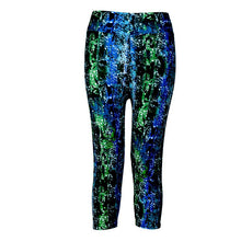 High Waist Pants Printed Stretch Cropped Leggings Multicolor ILML