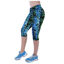 High Waist Pants Printed Stretch Cropped Leggings Multicolor ILML