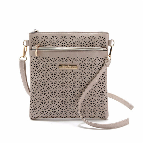 Hobo Women Messenger Bags Hollow Out leather Crossbody Bags Shoulder Purse Hbags Clutch Bolsa Feminina ILML