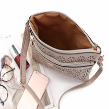 Hobo Women Messenger Bags Hollow Out leather Crossbody Bags Shoulder Purse Hbags Clutch Bolsa Feminina ILML