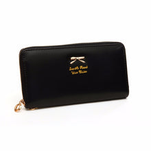 Korean Women Long Walletes Hbag Bowknot Leather Zipper Coin Purse Lady Wearable Clutch Wallet bag ILML