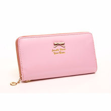 Korean Women Long Walletes Hbag Bowknot Leather Zipper Coin Purse Lady Wearable Clutch Wallet bag ILML