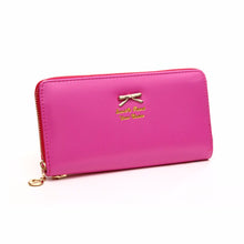 Korean Women Long Walletes Hbag Bowknot Leather Zipper Coin Purse Lady Wearable Clutch Wallet bag ILML
