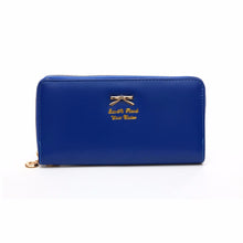 Korean Women Long Walletes Hbag Bowknot Leather Zipper Coin Purse Lady Wearable Clutch Wallet bag ILML