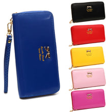 Korean Women Long Walletes Hbag Bowknot Leather Zipper Coin Purse Lady Wearable Clutch Wallet bag ILML