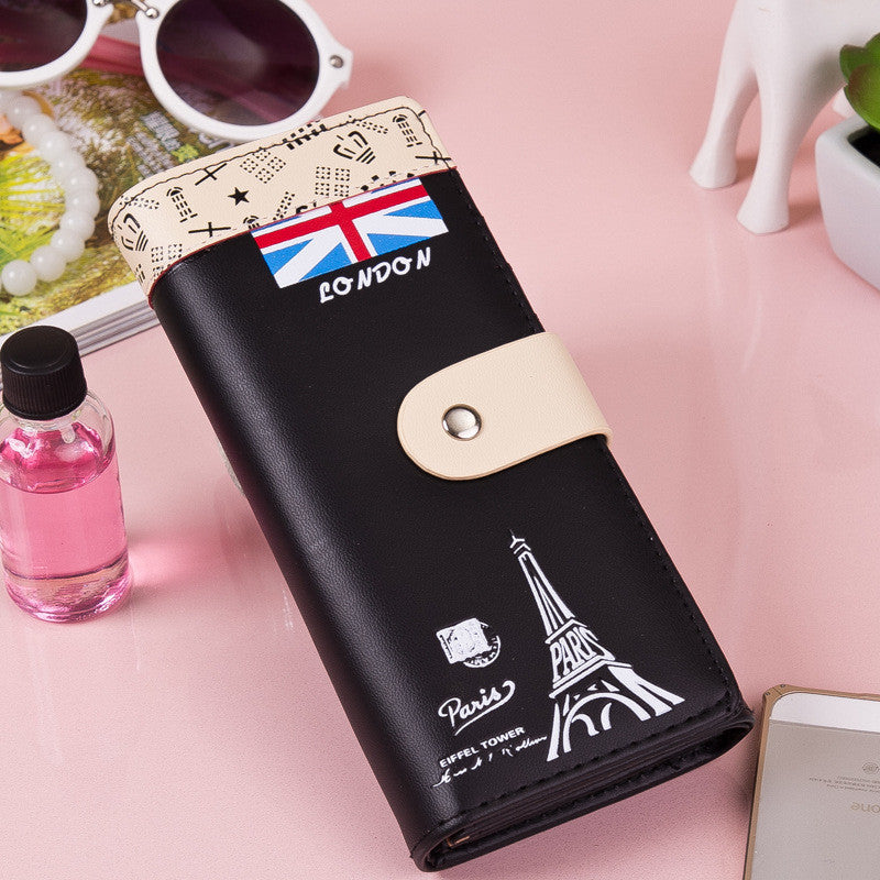 Woman Man Money Clip Purse Clutch Button Wallet Bag  ILML