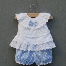 Sweet Baby Kids Girls 2pcss Outfit Clothes Ruffled T-shirt Tops  Dot Pants Suit Clothing Sets ILML
