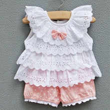 Sweet Baby Kids Girls 2pcss Outfit Clothes Ruffled T-shirt Tops  Dot Pants Suit Clothing Sets ILML