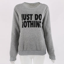 Just Do Nothing Sudaderaujer Women Casual Long Sleeve Hoodie Jumper Pullover Sweatshirt Tops Shirt  ILML