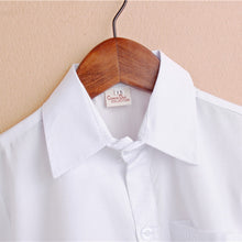 Kid Boy Lapel Formal Solid Tops Toddler Button Front White Baby Shirt ILML