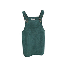 Korean Style College Wind Restoring Ancient Ways Corduroy Suspenders Big Pocket Straight Vest Dress LE3 ILML