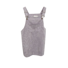 Korean Style College Wind Restoring Ancient Ways Corduroy Suspenders Big Pocket Straight Vest Dress LE3 ILML