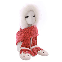 Boy Girl Warm Hats Scarves Gloves Three-Piece Children's Bunny ILML