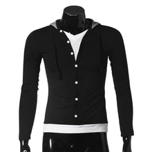 Street Boy Men Button Front Sleeve V-Neck Solid Casual Slim Fit Shirts ILML