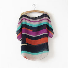 Sexy Women Perspective Casual Loose Chiffon Tops T-Shirt Plus Size ILML
