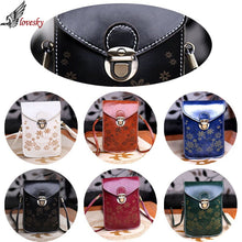 Shoulder Diagonal Envelope-style PU Leather Retro Mini Hasp Bag Square Floral Purse Freeshiiping ILML