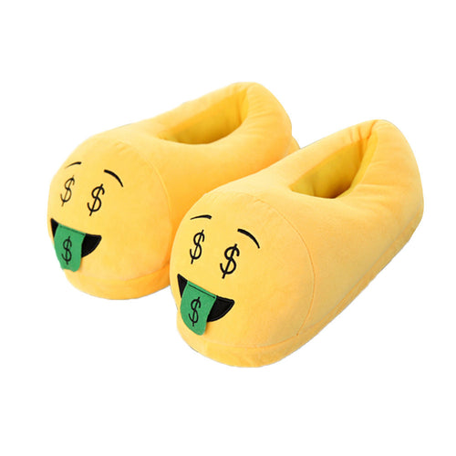 EVA Cotton Plush Home Slippers women men Indoor Warm Expression Emoji Slipper Soft House Shoes ILML