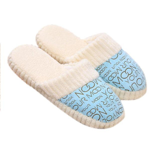 Soft Cotton-padded Home Slippers Letter women men Indoor Slipper Warm House Shoes chaussure ILML