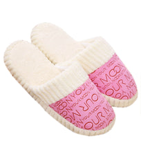 Soft Cotton-padded Home Slippers Letter women men Indoor Slipper Warm House Shoes chaussure ILML