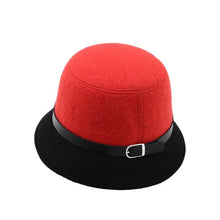 Engli Women Beach Double Color Bowknot Felt Bowler Hair Ball Fedora Hat Bowler Caps ILML