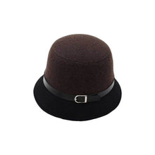 Engli Women Beach Double Color Bowknot Felt Bowler Hair Ball Fedora Hat Bowler Caps ILML