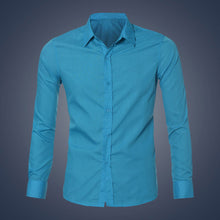 Mens Luxury Stylish Casual Dress Slim Fit Shirt Casual Long Sleeve ILML