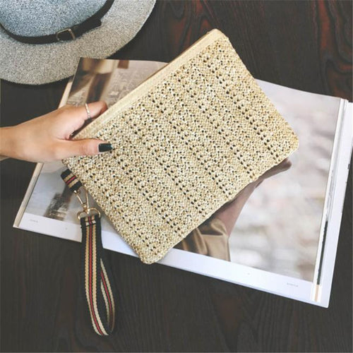 Small Casual Party Women Hbags Clutch Bag Hmade Straw Envelopes Bag for teenage girls Ladies Bolsos Mujer ILML