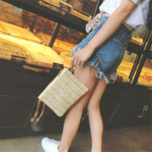 Small Casual Party Women Hbags Clutch Bag Hmade Straw Envelopes Bag for teenage girls Ladies Bolsos Mujer ILML