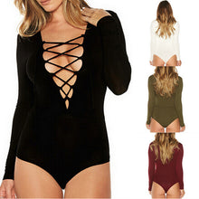 Women Bandage Romper Ladies Cotton Stretch Leotard Top Bodysuit LY3 ILML