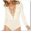 Women Bandage Romper Ladies Cotton Stretch Leotard Top Bodysuit LY3 ILML