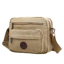 Men Canvas Vintage School Satchel Messenger Military Shoulder Travel leather wallet SchoolBags ILML