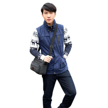 Men Canvas Vintage School Satchel Messenger Military Shoulder Travel leather wallet SchoolBags ILML