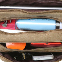 Men Canvas Vintage School Satchel Messenger Military Shoulder Travel leather wallet SchoolBags ILML