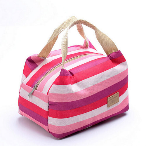 Portable Picnic Thermal Insulated Food Storage Canvas Aluminum Zipper Box Tote Bento Pouch Lunch Bag  ILML