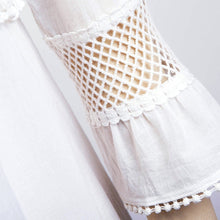 Casual Dress Brief Straight Flare Sleeve Solid Empire Beach Women White Dresses H41 LY3 ILML