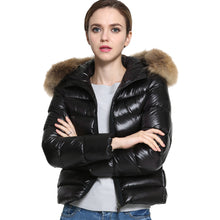 jacket women coat womens clothing Faux Fur Collar Hooded Parkas Cotton Padded slim warm Jacket coat  ILML