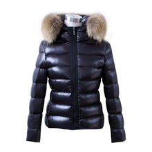 jacket women coat womens clothing Faux Fur Collar Hooded Parkas Cotton Padded slim warm Jacket coat  ILML