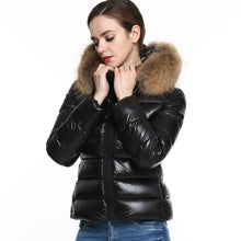 jacket women coat womens clothing Faux Fur Collar Hooded Parkas Cotton Padded slim warm Jacket coat  ILML